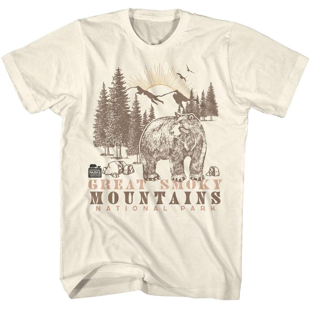 United States National Parks Great Smokey Mountains Bear Sunset Men T Shirt L
