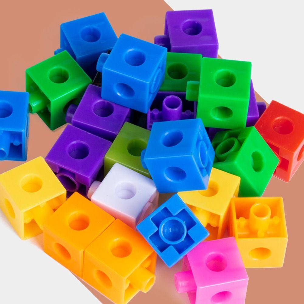 Montessori Cube Puzzle Building Blocks Multilink Rainbow Building Blocks Toy  Birthday Gifts