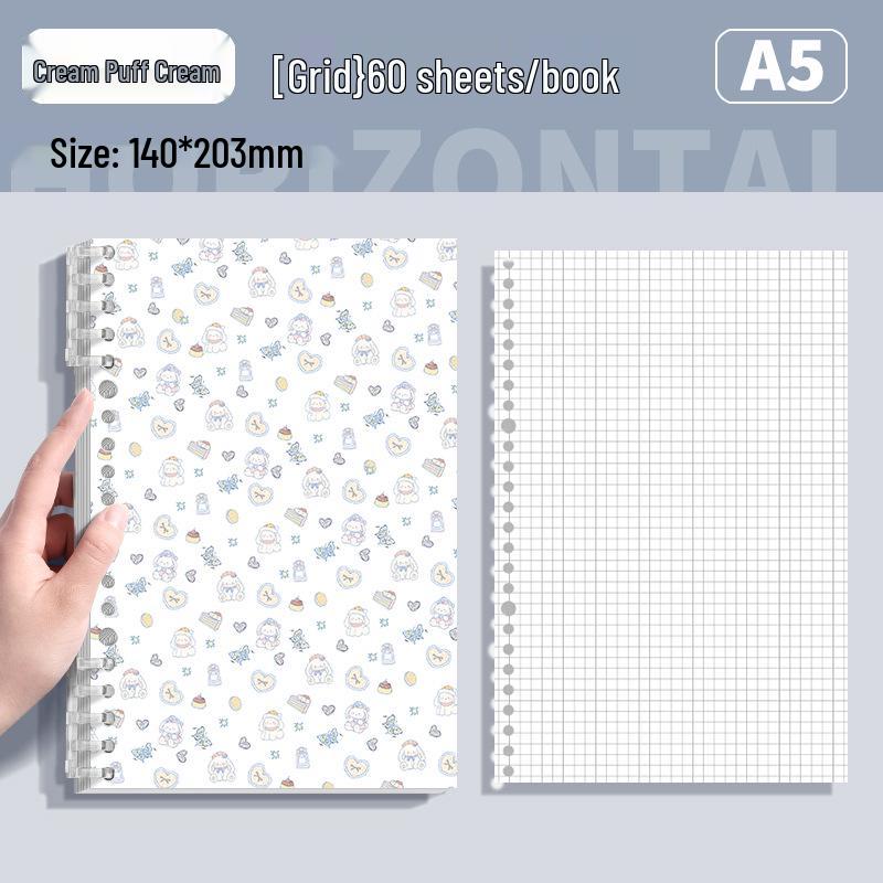 Fresh Floral B5 Loose-Leaf Notebook: Stylish for Instagram, Comfortable Design, Ideal for Students, Simple Spiral Binding.