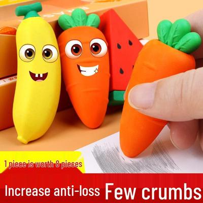 Deli VP414 Large Fruit Eraser - Cute Carrot Design for School Students