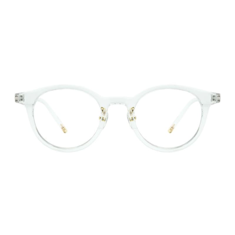 

oart Handke CRYSTAL Round Clear Horn-Rimmed Glasses crystal