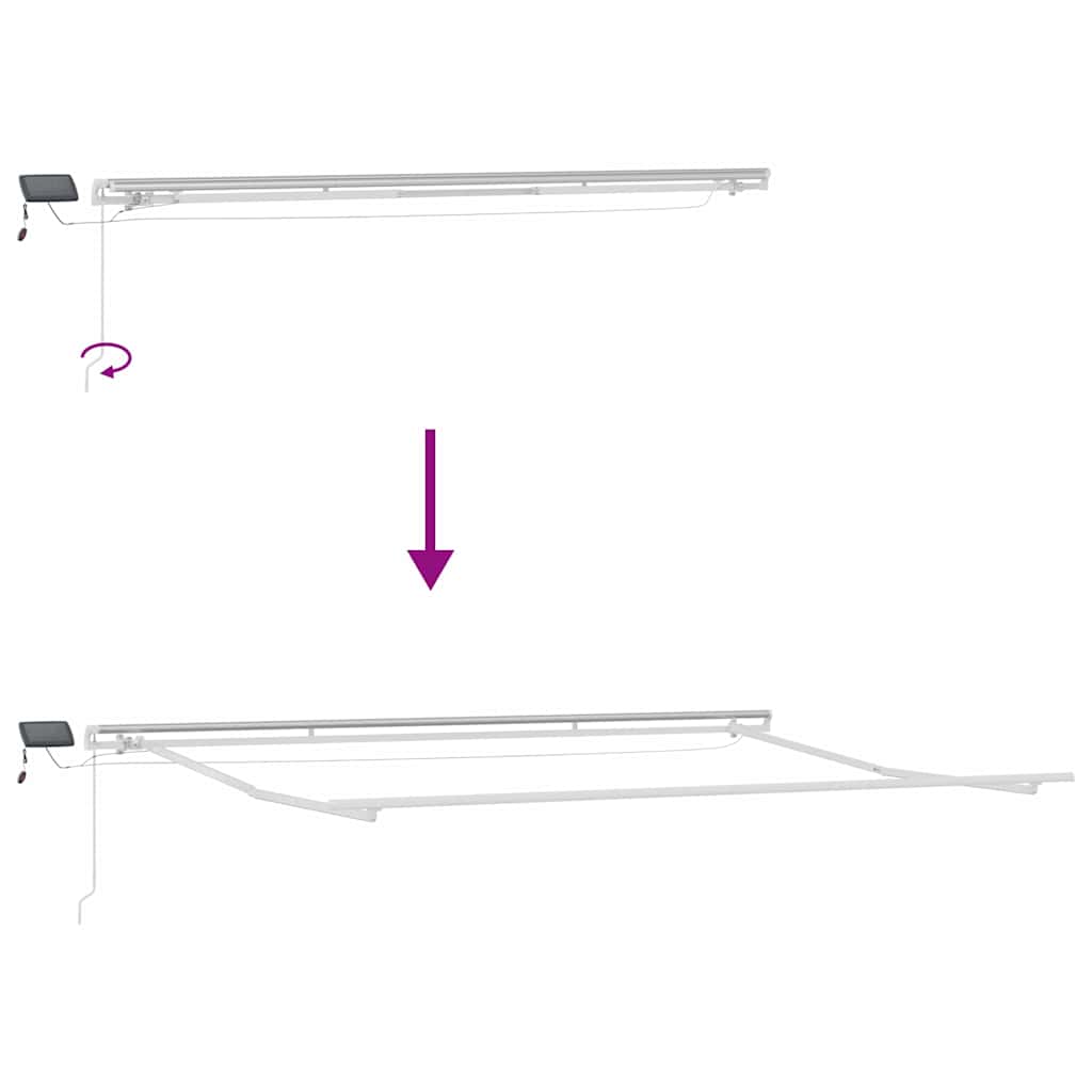 Retractable Awning Red and White 500 X 300 Cm