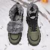 Martin Boots for Men, High-top Cotton Shoes, Outdoor Waterproof Anti-slip Genuine Leather and Fur Integrated Snow Boots for Northeast Regions.