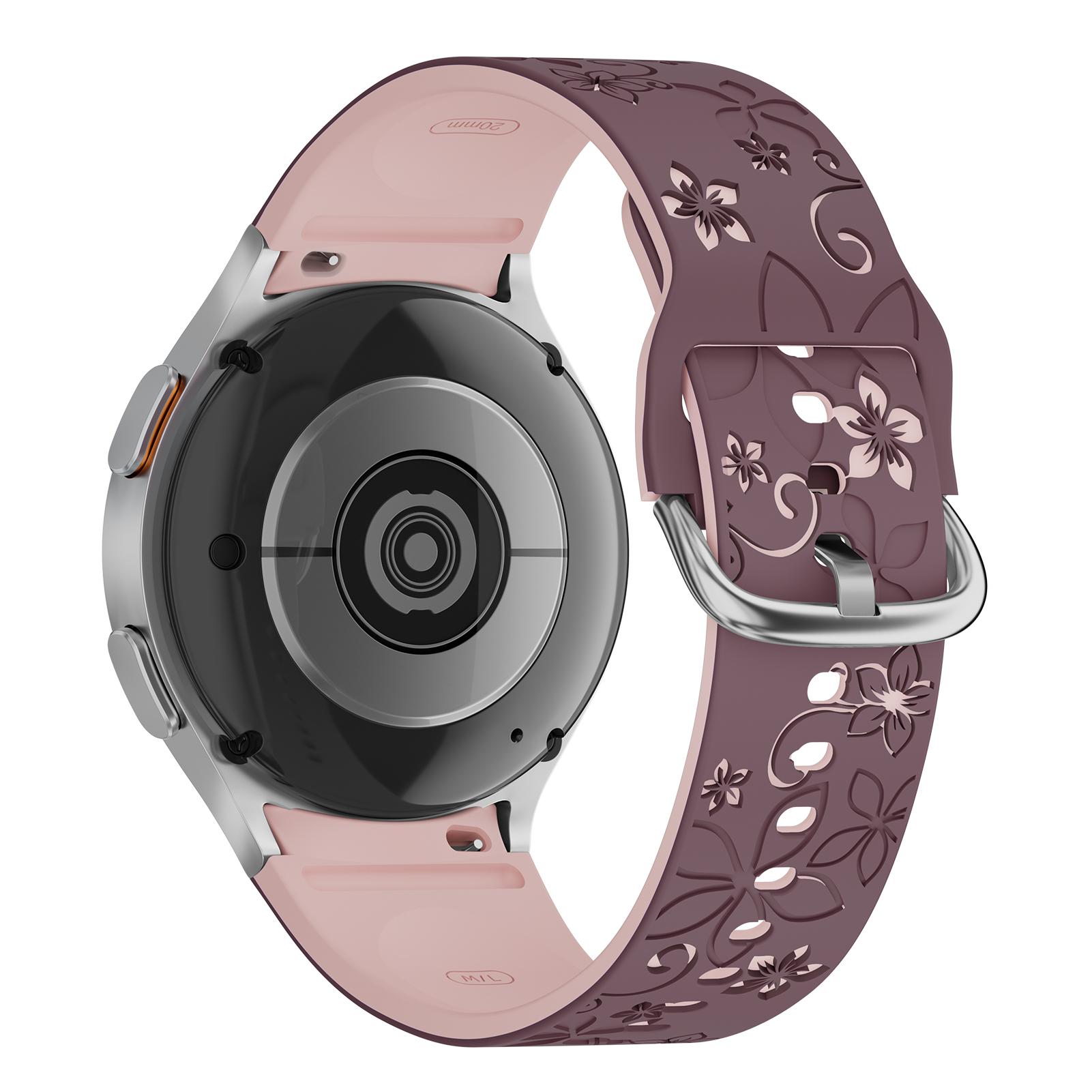 

Силіконовий ремінець для Samsung Galaxy Watch 7 6 5 4 FE 44mm 40mm/5 Pro Sport Correa Engraved Galaxy Watch6 Classic 43mm 47mm Strap Galaxy Watch 7 40mm