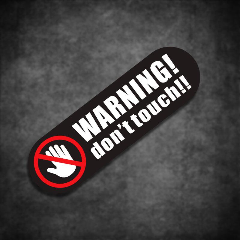 

1 шт. Предупреждающая табличка «Не трогать» Автомобильные наклейки Автомобильное окно Кузов Бампер Украшение Накладка Царапины Виниловые наклейки Автомобильные аксессуары 6x1.8CM