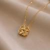 Women's European & American Style Four-Leaf Clover & Heart Pendant Clavicle Necklace