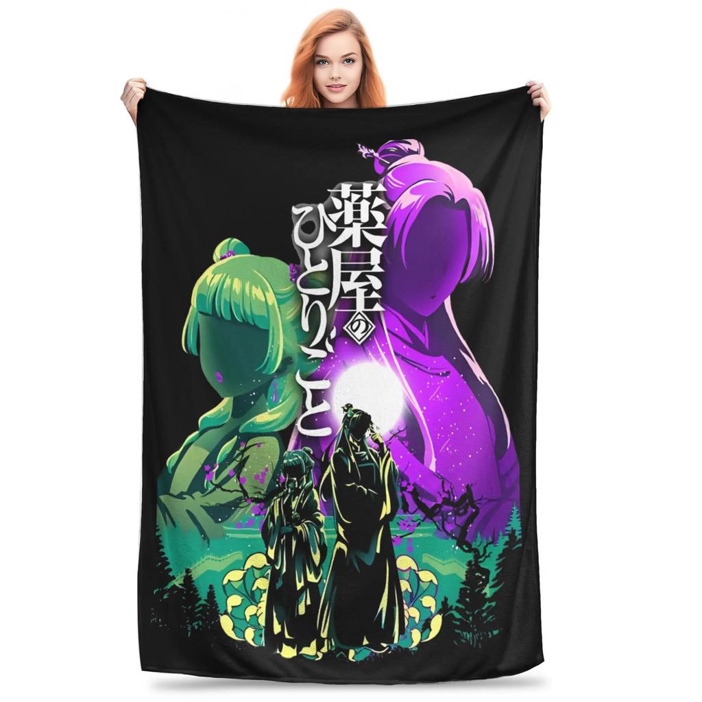 Maomao The Apothecary Diaries Fleece Throw Blanket Kusuriya no Hitorigoto Warm Bed Quilt for Bedroom