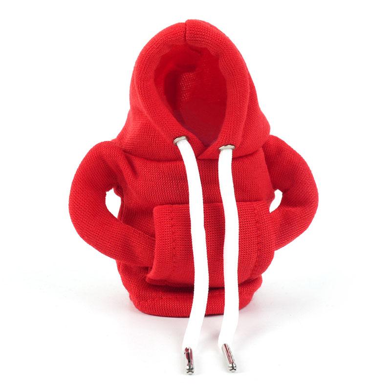Universal Car Gear Shift Knob Cover Cute Mini Hoodie Auto Shifter Stick Protector Funny Interior Decor Accessories