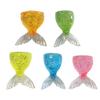 Transparent Fish Tail Squeeze Toy Glitter Simulated Fishtail Anxiety Relief Sensory Toy Slow Rising Stress Ball Decompression Gadgets