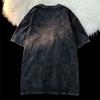 Men's Acid Wash Oversized T-Shirt Vintage Distressed Crew Neck Short Sleeve Streetwear Top