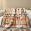 New Simple Plaid Pattern Blanket Luxury Cozy Fuzzy Soft Lightweight Warm Blankets for All Seasons Sofa Bedroom Travel Blanket