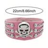 1 Punk Pink Rivet Creative Bracelet, Perfect Gift For Daily Holiday Parties, Halloween Carnival Performances, Rock And Roll