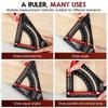 1pc 7.5 Inch Metric OR Imperial Aluminum Alloy Triangle Ruler Woodworking Adjustable 45° 90° Protractor Carpentry accessories