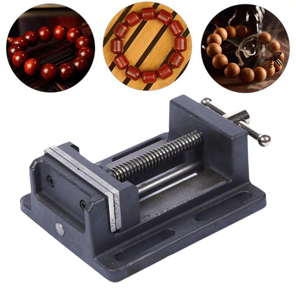 Milling Machine Vise Precision Bench Clamp Flat Nose Pliers Drill Cast Iron Rod Guide