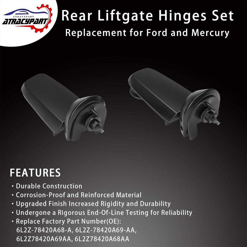 Rear Window Hinge Set Liftgate Glass Hinge Right & Left | Replacement For 2006-2010 Ford Explorer, Mercury Mountaineer | Replaces# 6L2Z-78420A68-A,