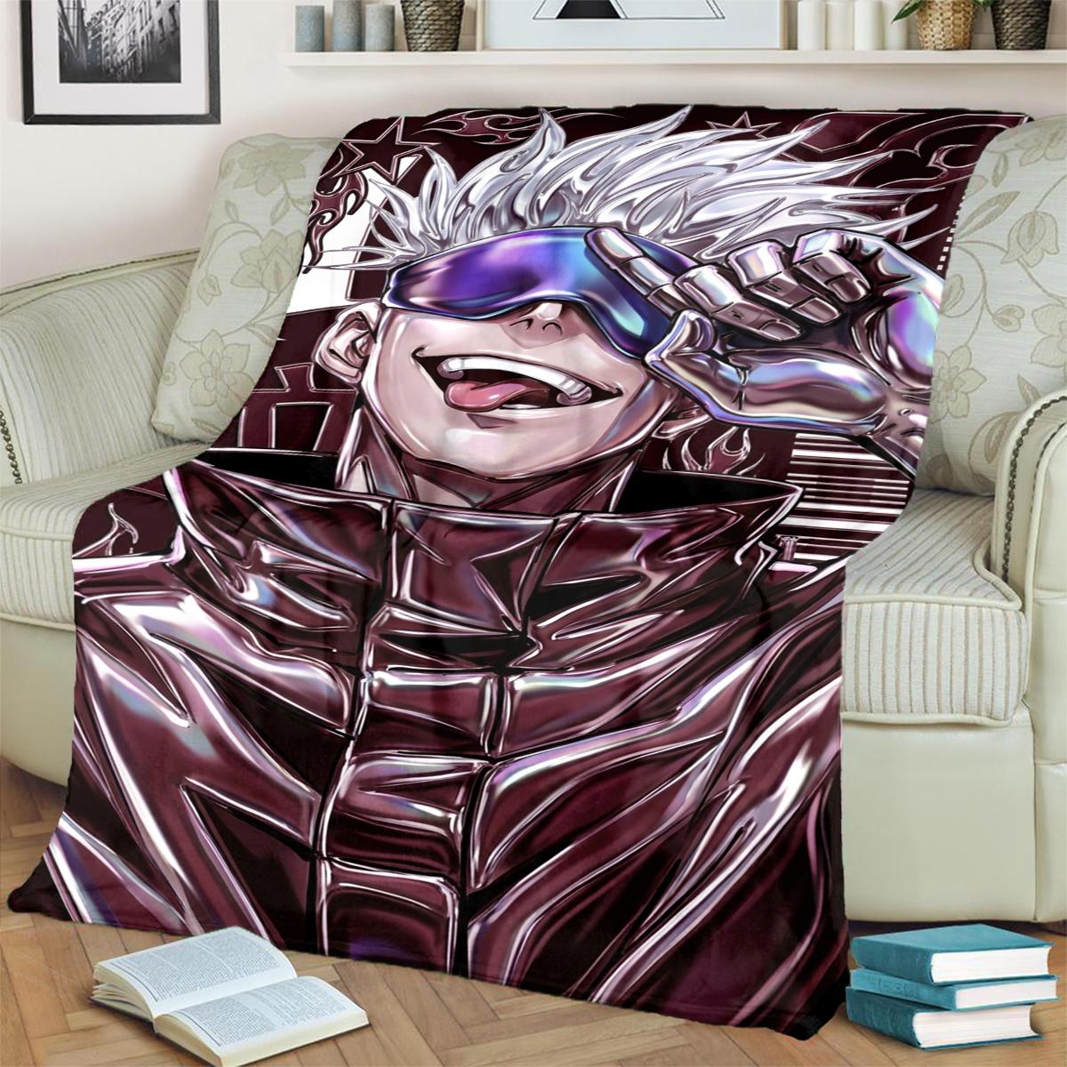 

Soft Warm Jujutsu Kaisen Flannel Blanket for Bedrooms, Sofas, Beds, Chairs, Picnics and Travel 75x90cm