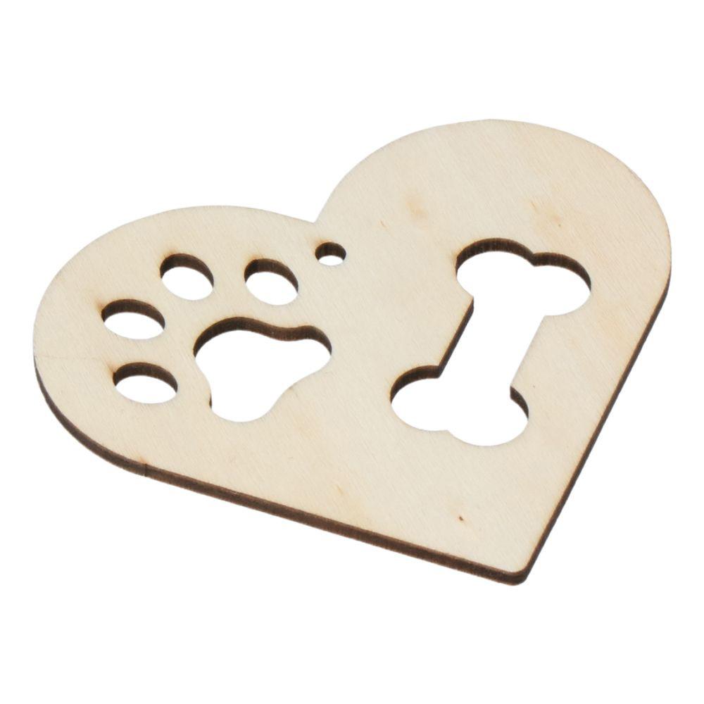 33pcs Paw, 8*7.8cm Unfinished Sign Blank Hanging Slices for Pet House Decoration
