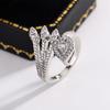 Creative Leaf Zircon Ring European and American Fashion Luxury Micro Inset Engagement Banquet Ring