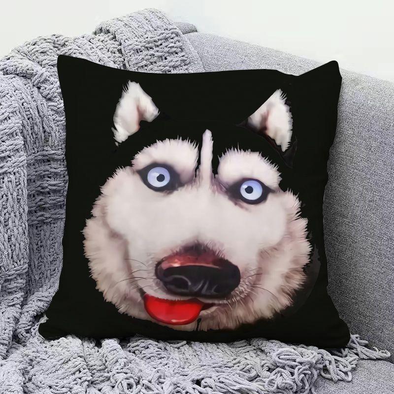 Funny Erha Pillowcase Three-dimensional Dog Head Simulation Pillow Cover Home Sofa Cushion Cover