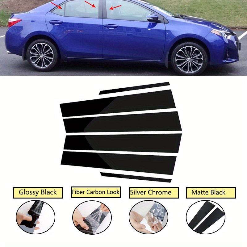 6 Adet Toyota Corolla 2014 2015 2016-2018 için Araba Cam Kapı Sütunu B C Sütun Direği Kapak Trim Çıkartmaları Oto Dış Tasarım