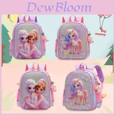 Elsa Unicorn 3d Hard Shell Kids Backpack With Breathable Straps For School