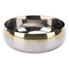 Rustless Steel Metal  Bowl Polished Inner Wall Food Bowl Stackable Serving Bowl  Salad Making