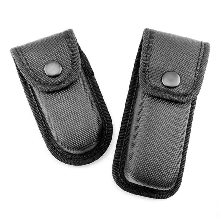 Work Belt Sheath Pouch in Nylon with Button Flap Closure for Hiking, Camping, Fishing and Daily Utility Carry Use