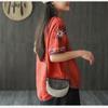 Cotton Linen Embroidered T-shirt Summer Retro Artistic Loose Versatile Pullover White Top for Women