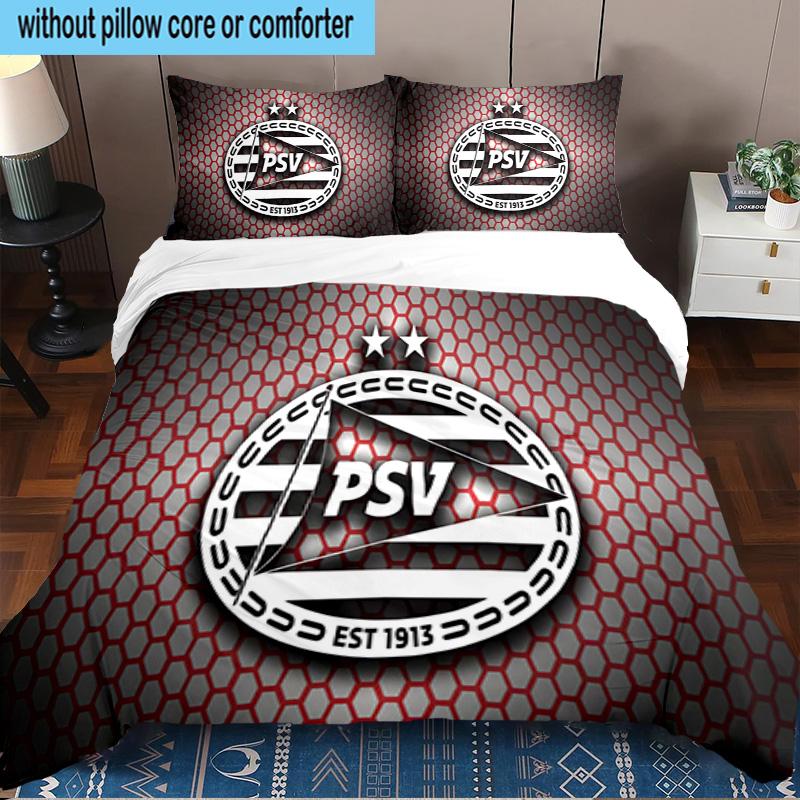 Psv Eindhoven Crest 3PCS Bedding set,Ideal for1pc Duvet Cover And 2pcs Pillowcases Perfect for Christmas gift,Ideal for Bedroom, Dormitory