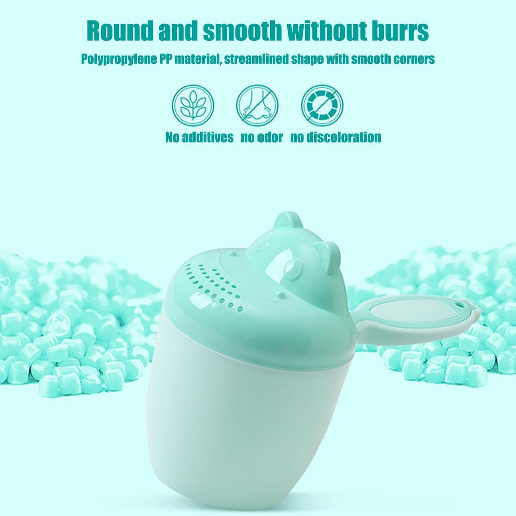 Cute Cartoon Baby Bath Caps Toddle Shampoo Cup Children Bathing Bailer Baby Shower Spoons Child Washing Hair Cup Kids Bath Tool