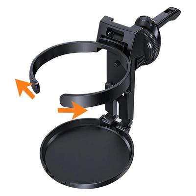Vent Clip Cup Holder Foldable Drink Mount Stand With Flexible Clamping Arm Collapsible Water Bottle Mount Adjustable For Truck