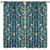 Tenda Retro Finestre William Morris con Motivo Botanico, Tenda Oscurante William Morris Arte Floreale 2 Pannelli