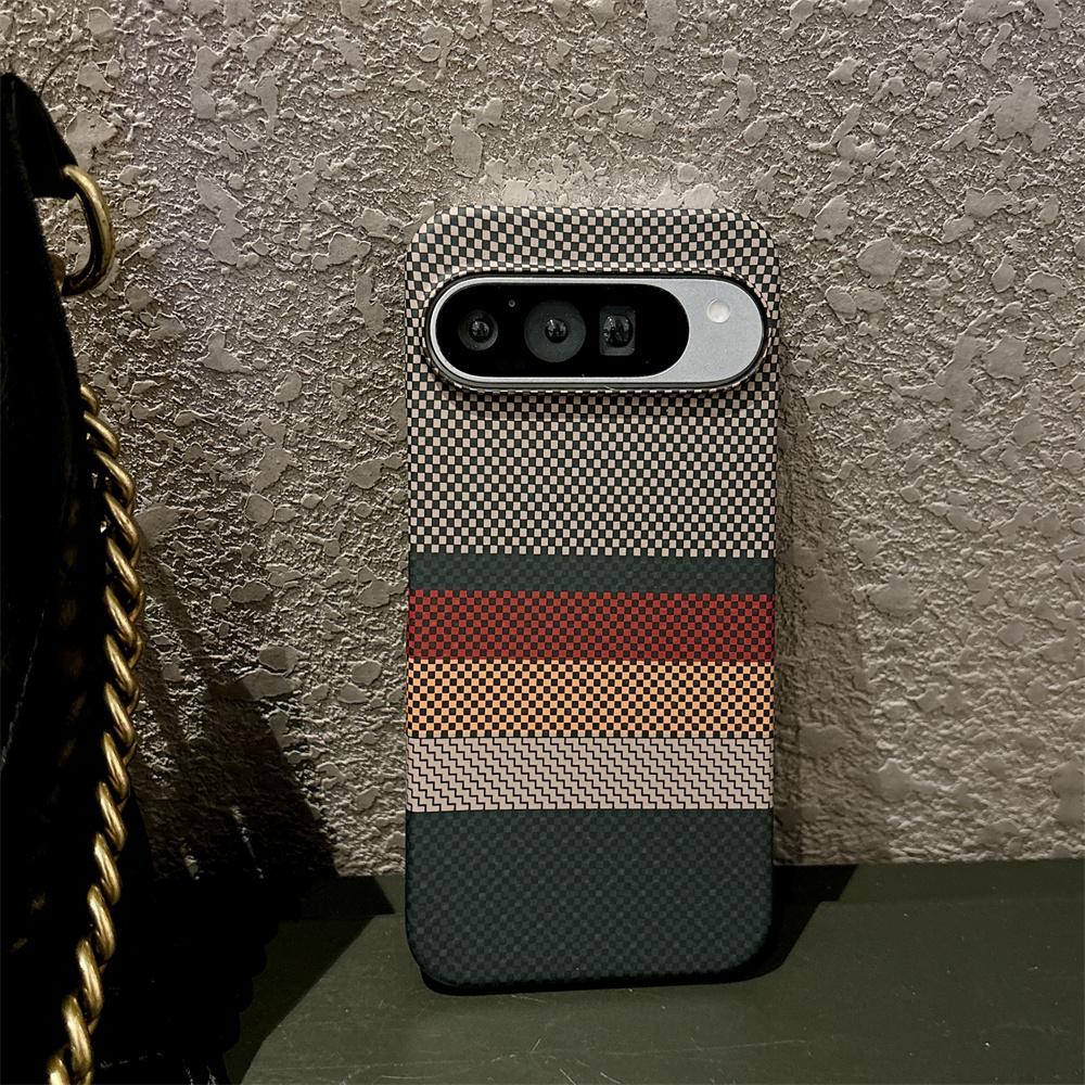 Étui Magnétique Ultra Fin et Coloré en Kevlar pour Google Pixel 9 10 Pro XL 9A 8 7 Chargement Sans Fil Coque Arrière Rigide de Protection Google Pixel 10 Pro XL