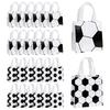 Soccer Themed Goodie Bags 24 pcs 7.87 x 7.87in Non Woven Fabric Reusable Party Favors for Sports Birthday School Events
