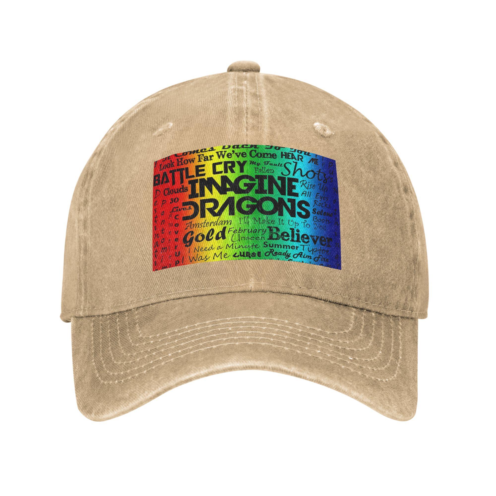 

Imagine Dragons Denim Fabric Cap Casual Baseball Caps Adjustable Hat Summer Unisex Baseball Hats One Size