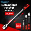 1/4" 3/8'' 1/2'' Flex Head Socket Ratchet Wrench Extendable Ratchet Set For Auto Repair 72 Tooth Quick Release Spanner Hand Tool