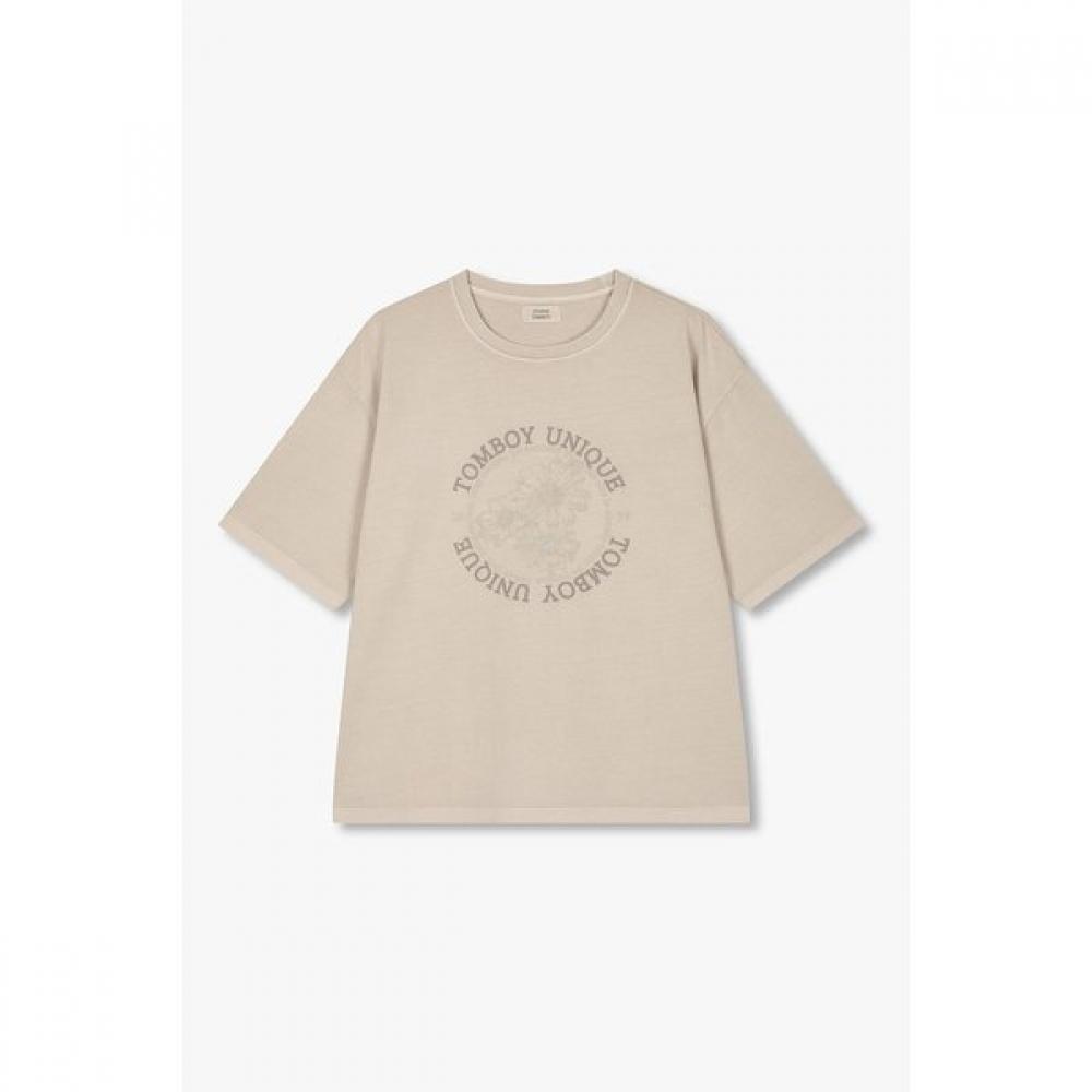 

STudio Tomboy GarmenT Dye Flower MoTif T shirT 9176322973 9176322973cT Light beige (12) t/ONESIZE