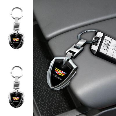 1 pièce d'accessoires de voiture Porte-clés en métal 3D Forme de bouclier Porte-clés pour ATS BLS CT4 CT6 CTS ESCALADE STS XLR XT4 XT5 XTS SLS
