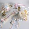 Kc Flower Ball Hairpin Brooch Gorgeous Feather Top Hat Flat Hat Original Candy Color Silk Satin Ballet Hair Band