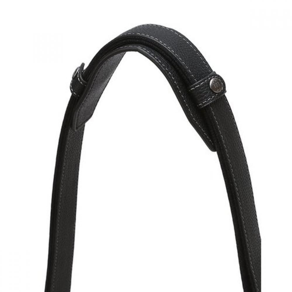 Daks Black Leather Crossbody Bag With Grid Pattern Dbba4f263bk