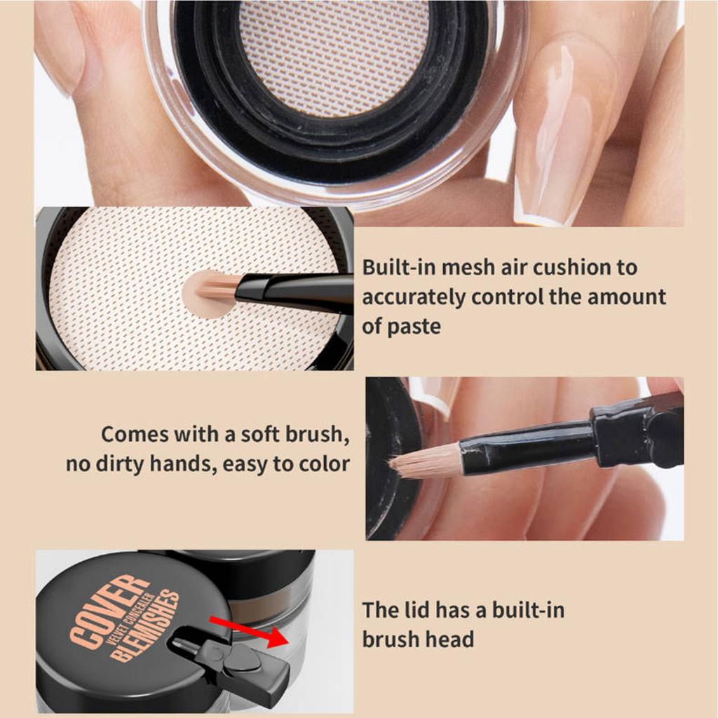 Cushion Concealer Does Not Cake To Cover Dark Circles, Acne Marks, Spots, Foundation Concealer.