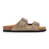 Women's Taupe Beige Suede Mules Double Strap PEPE JEANS