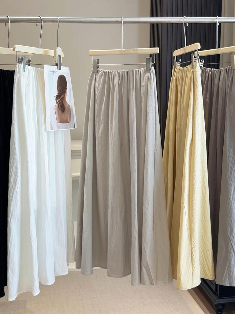 Women's Pleated A-line Skirt: High Waist, Slimming, Versatile Spring/Summer Wear