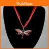 Elegant Alloy Jewelry Dragonfly Pendant Necklace Sweater Chain For Women