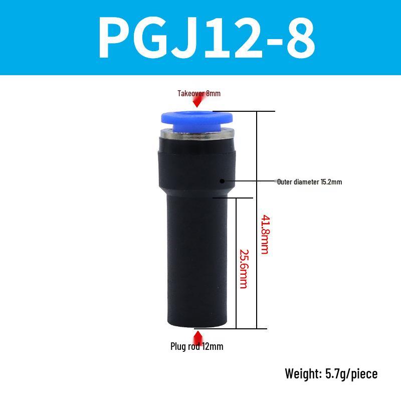 Elbow Pipe Plug Reducer Bush PGJ6-4 8-6 12-6 16-10 Blue-Black-White Male-Female