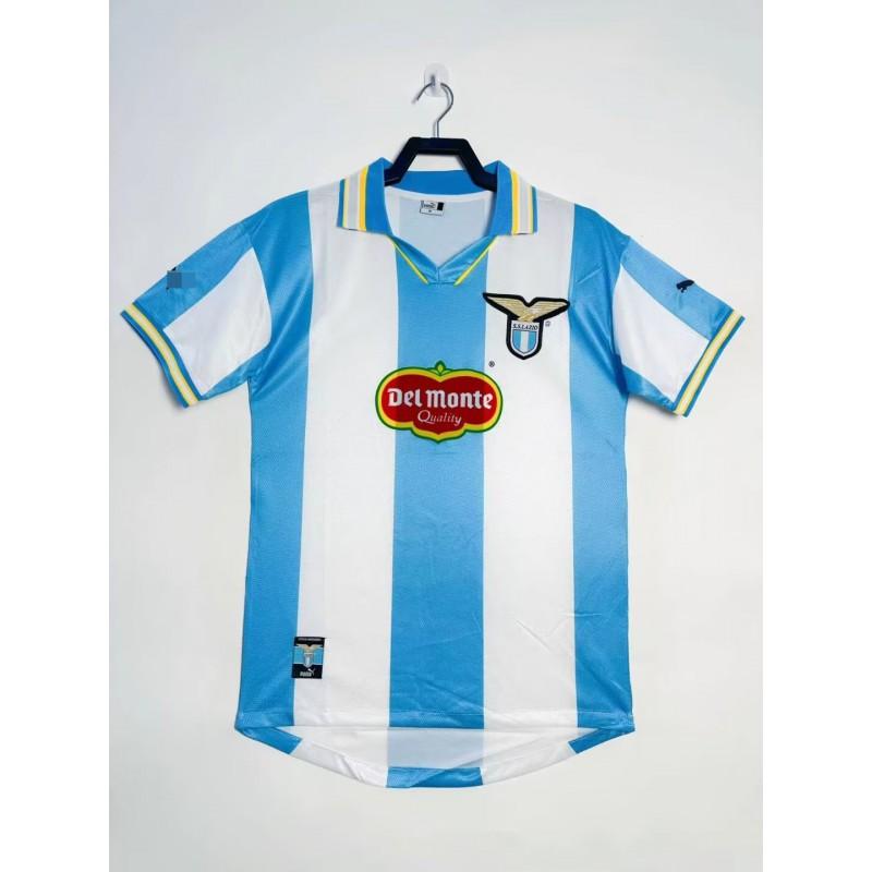 Lazio Retro Football Jersey 1998-99 Veron 23 Short Sleeve Soccer Shirt Men Women Adult