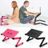 Folding Table Laptop Desk USB Portable Aluminum Alloy Adjustable Notebook Stand for Bed Sofa Laptop Table Home Office Computer Desk