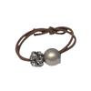 Premium Rhinestone Pearl Hair Tie - Durable, High Elastic Rubber Band for Women