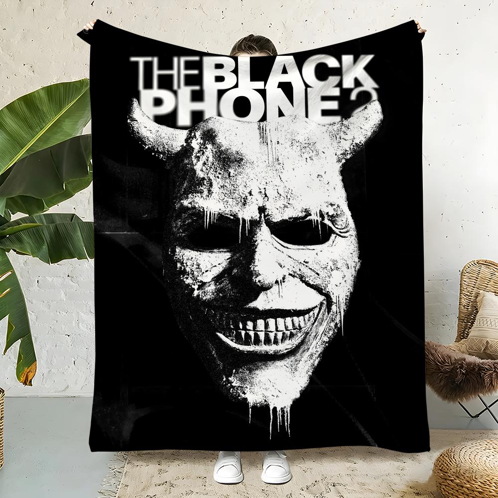 Movie T-The Black Phone Throw Flannel Throw Blanket,Bed Home Office Nap Blanket Travel,Camping,Picnic Blanket Soft Decor 75X95CM
