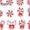 Rustic Wooden Christmas Tree Pendants 12/24/36 Pcs Candy Decorations, Lollipop Picks for Tree, Red Decorative Hanging Candies Holidays White
